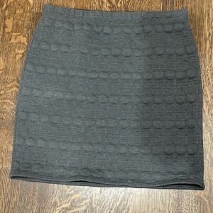 Textured gray max studio size large skirt with stretchy fabric elastic waist